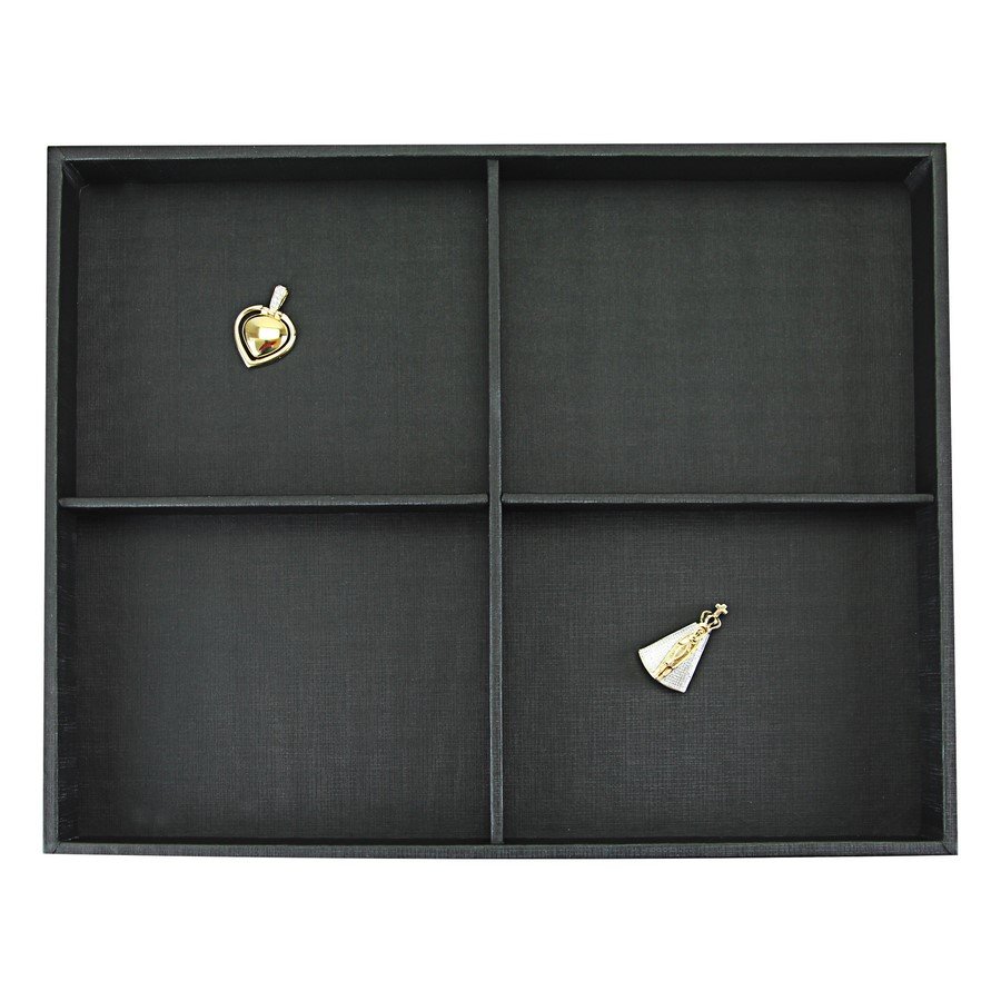 Bandeja Grande Expositora para Joias - 29,5x36,5x3,3 cm. Dunny Preto