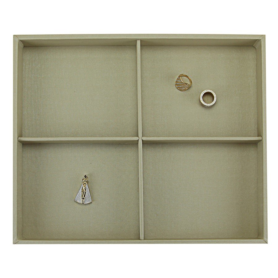 Bandeja Grande Expositora para Joias - 29,5x36,5x3,3 cm. Dunny Champagne
