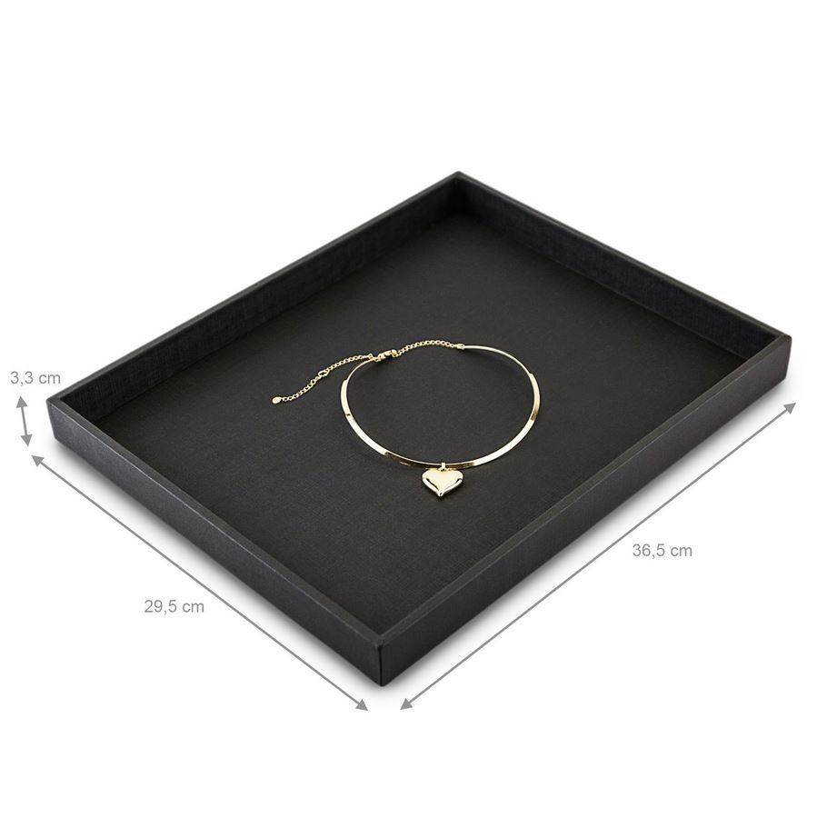 Bandeja Grande Expositora para Joias - 29,5x36,5x3,3 cm. Dunny Preto