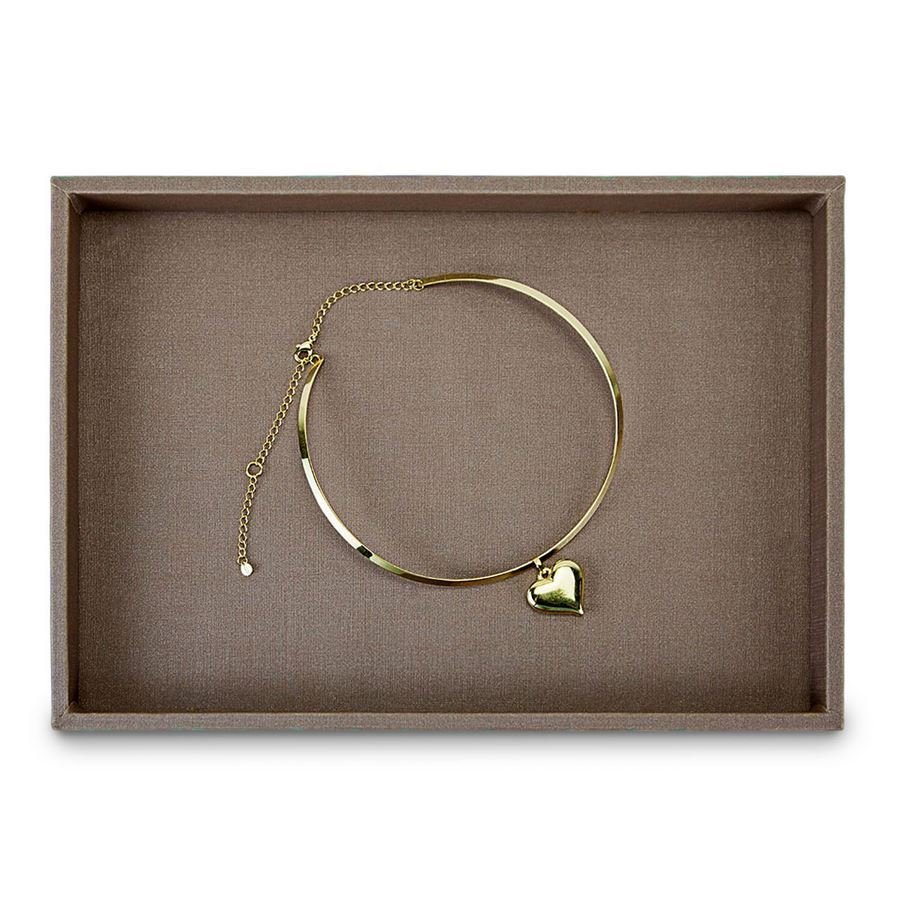 Bandeja Média Expositora para Joias - 21,5x29,5x2,3 cm. Dunny Capuccino