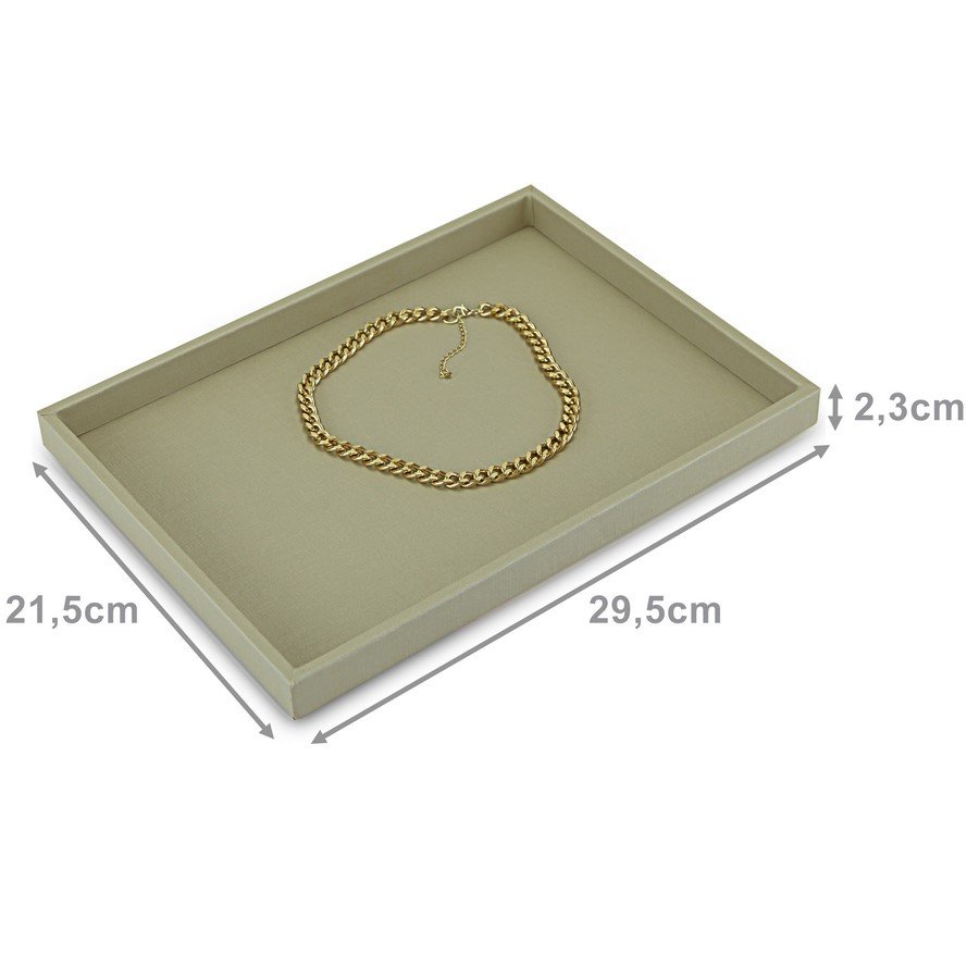 Bandeja Média Expositora para Joias - 21,5x29,5x2,3 cm. Dunny Champagne