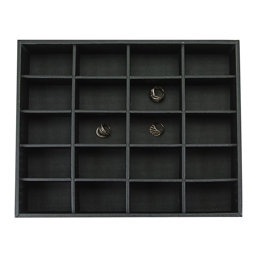Bandeja Grande Expositora para Joias - 29,5x36,5x5 cm. Dunny Preto