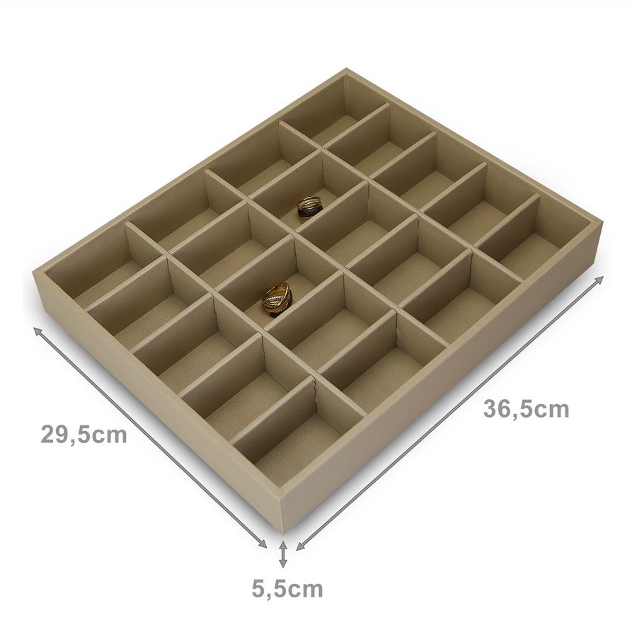 Bandeja Grande Expositora para Joias - 29,5x36,5x5 cm. Dunny Champagne