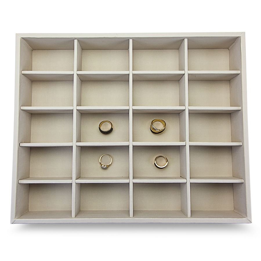 Bandeja Grande Expositora para Joias - 29,5x36,5x5 cm. Dunny Off White