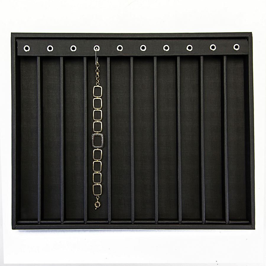 Bandeja Grande Expositora para Pulseiras - 29,5x36,5x2,3 cm. Dunny Preto