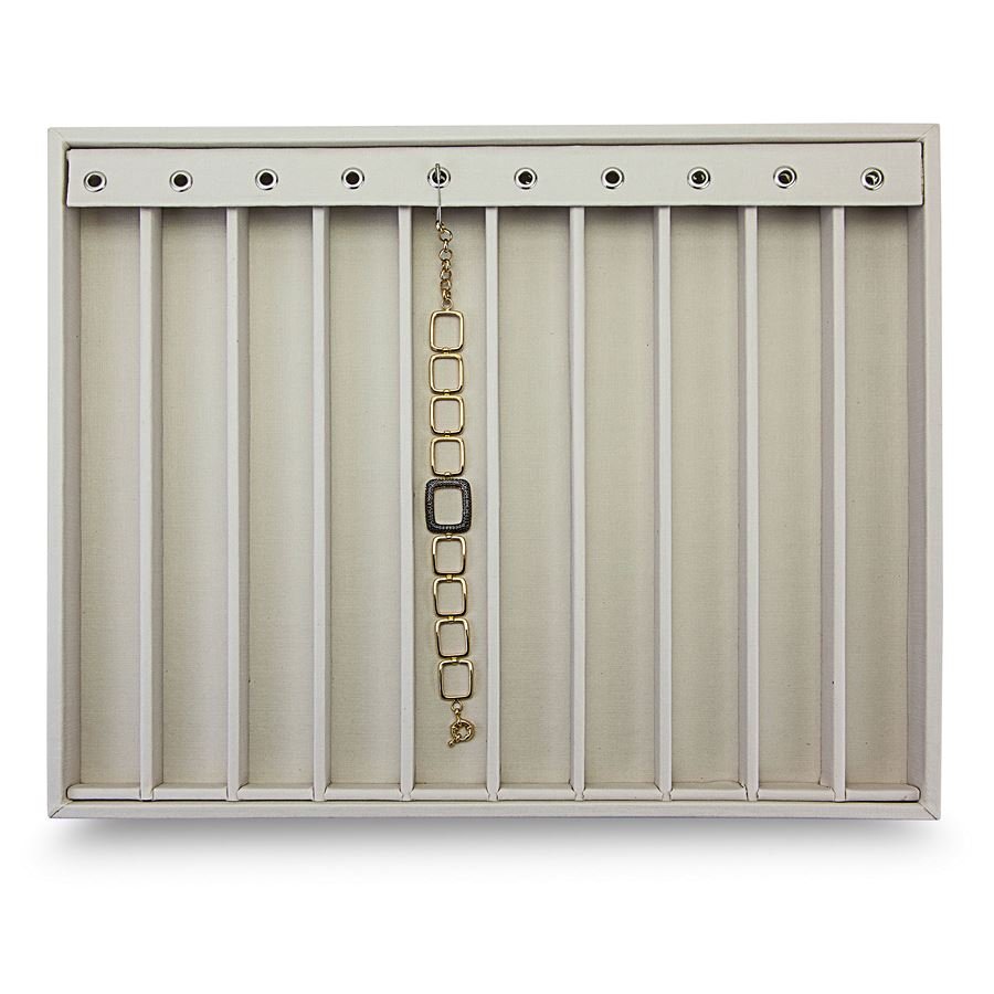 Bandeja Grande Expositora para Pulseiras - 29,5x36,5x2,3 cm. Dunny Off White