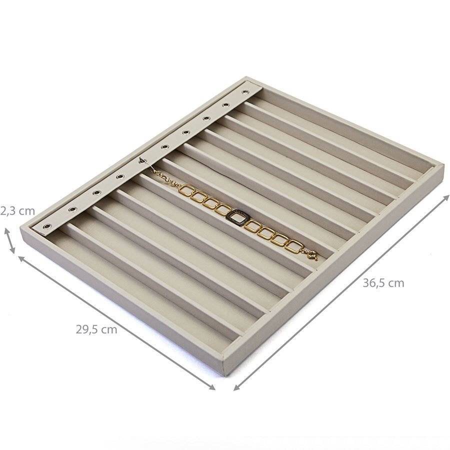 Bandeja Grande Expositora para Pulseiras - 29,5x36,5x2,3 cm. Dunny Off White