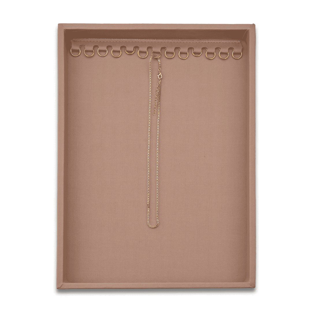 Bandeja Média Expositora para Correntes - 21,5x29,5x2,3 cm. Dunny Rosa Cha