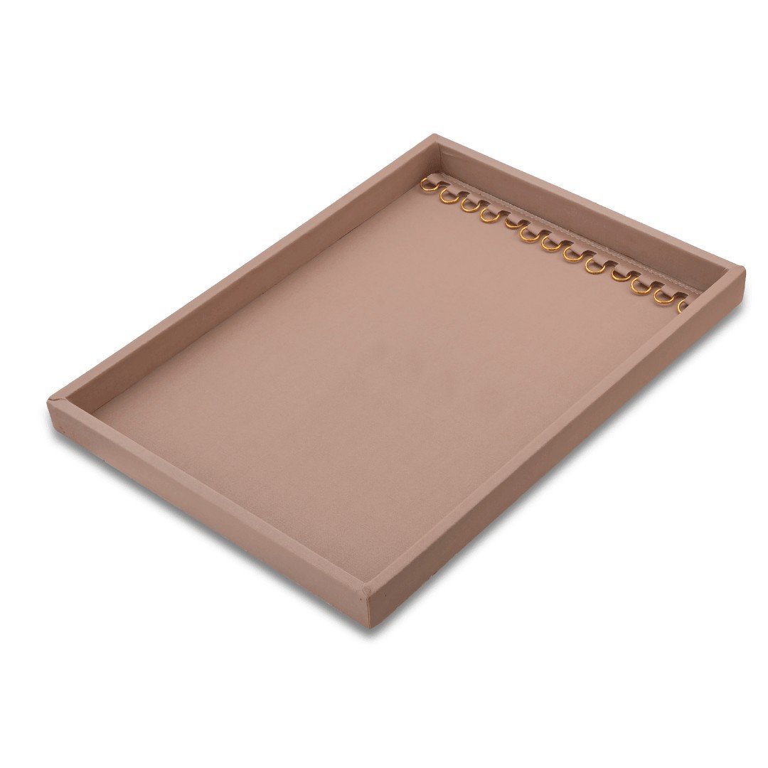 Bandeja Média Expositora para Correntes - 21,5x29,5x2,3 cm. Dunny Rosa Cha