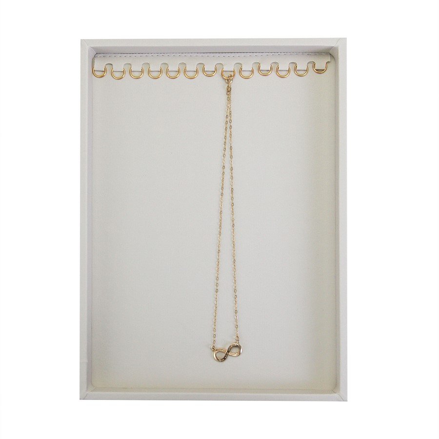 Bandeja Média Expositora para Correntes - 21,5x29,5x2,3 cm. Dunny Off White