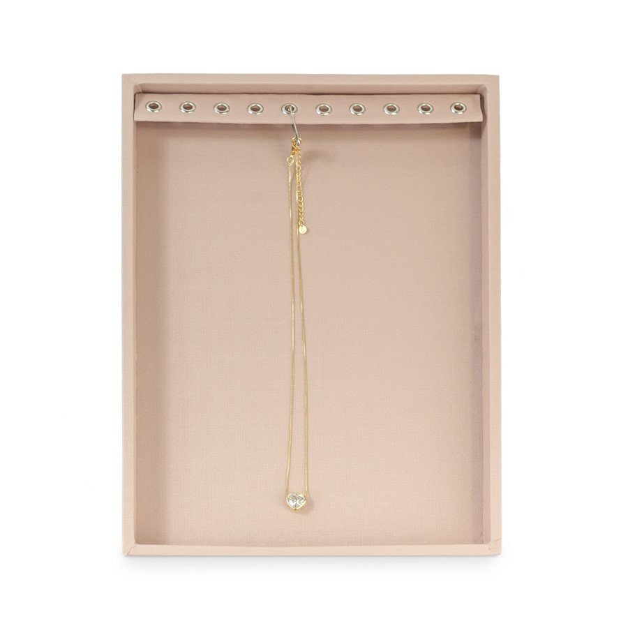 Bandeja Média Expositora para Correntes - 21,5x29,5x2,3 cm. Dunny Rosa Cha