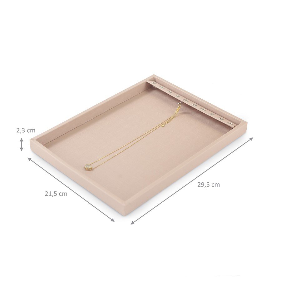 Bandeja Média Expositora para Correntes - 21,5x29,5x2,3 cm. Dunny Rosa Cha