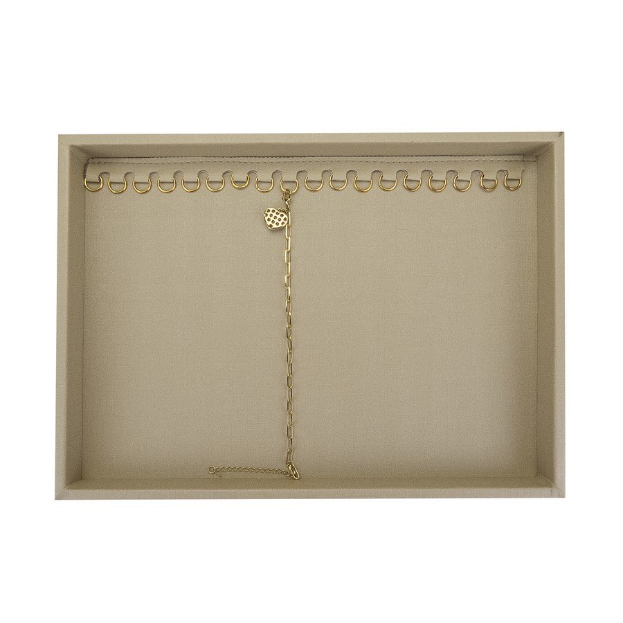 Bandeja Média Expositora para Pulseiras - 21,5x29,5x2,3 cm. Dunny Champagne