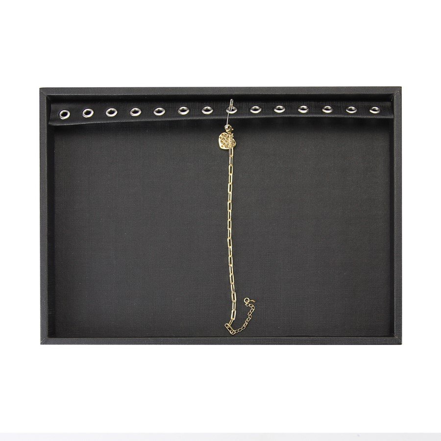 Bandeja Média Expositora para Pulseiras - 21,5x29,5x2,3 cm. Dunny Preto