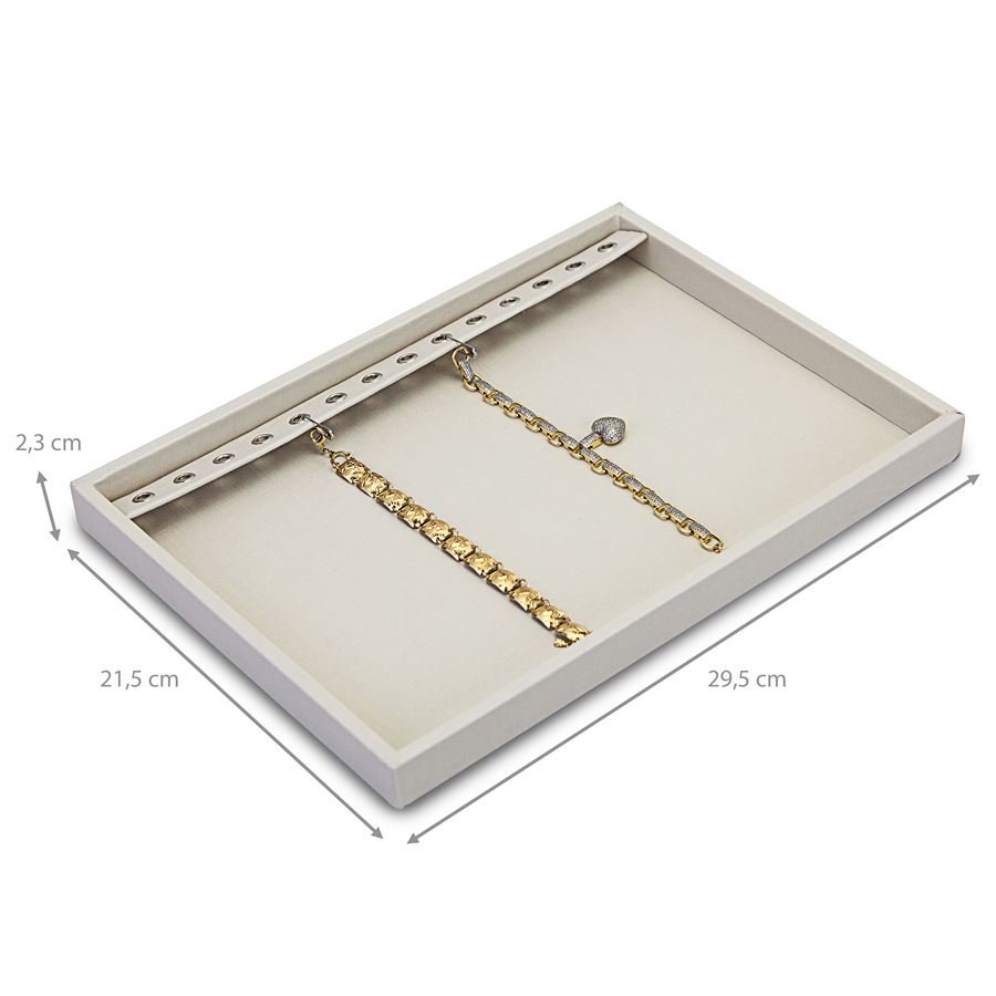 Bandeja Média Expositora para Pulseiras - 21,5x29,5x2,3 cm. Dunny Off White