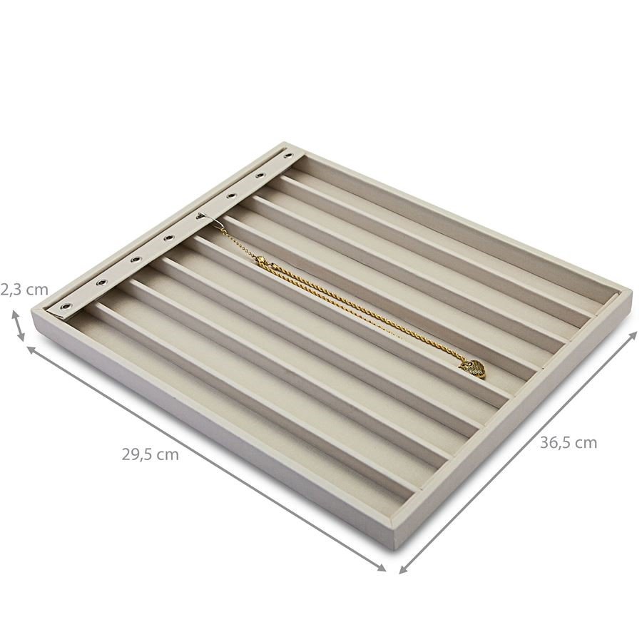 Bandeja Grande Expositora para Correntes - 29,5x36,5x2,3 cm. Dunny Off White