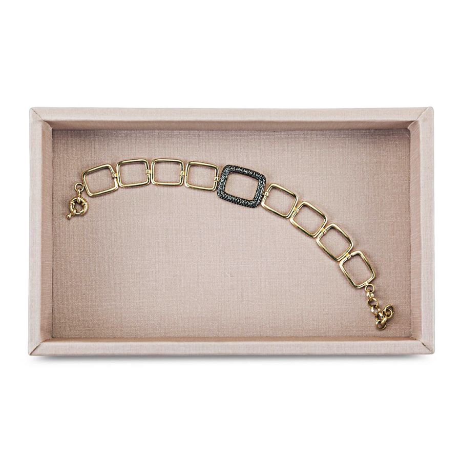 Bandeja Pequena Expositora para Joias - 12x20,2x3 cm. Dunny Rosa Cha