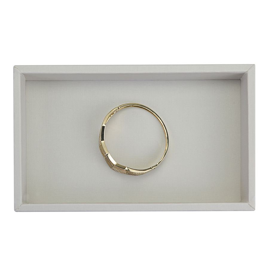 Bandeja Pequena Expositora para Joias - 12x20,2x3 cm. Dunny Off White