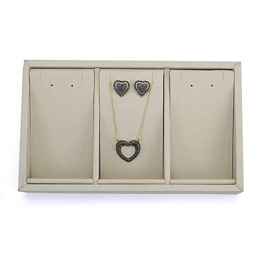 Bandeja Pequena Expositora com Cartelas - 12x20,2x3 cm Dunny Champagne