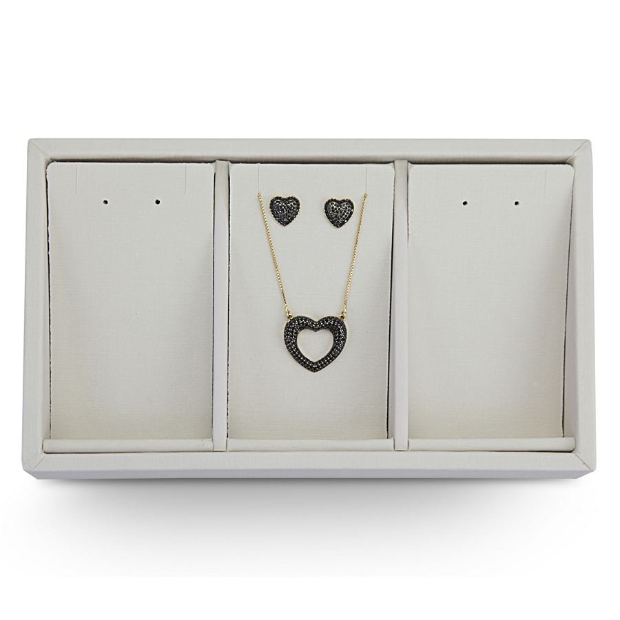 Bandeja Pequena Expositora com Cartelas - 12x20,2x3 cm Dunny Off White