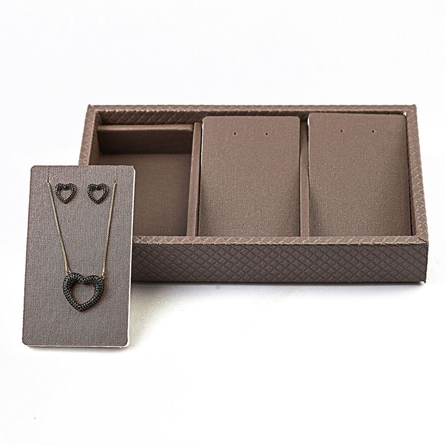 Bandeja Pequena Expositora com Cartelas - 12x20,2x3 cm Rodes Capuccino - Dunny Capuccino