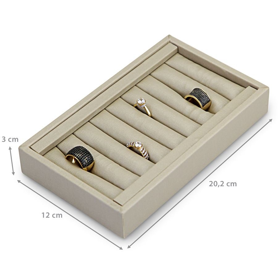 Bandeja Anéis 9 Roletes 12x20,2x3,0cm Dunny Champagne