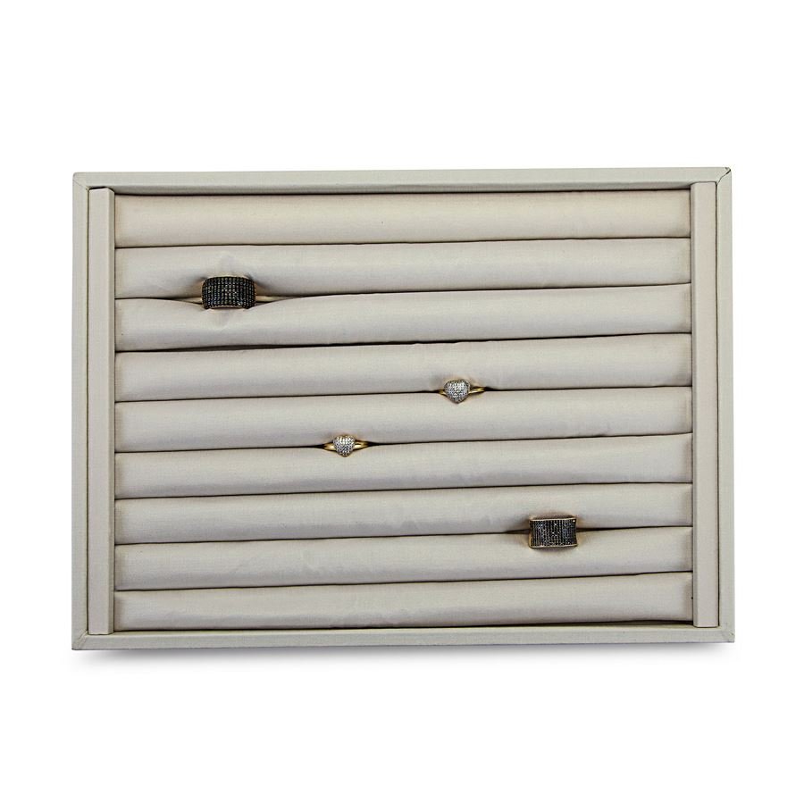Bandeja Média Expositora para Anéis - 21,5x29,5x3,3 cm. Dunny Off White