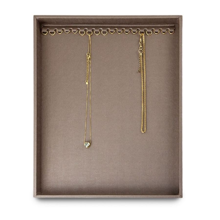 Bandeja Grande Expositora para Joias - 29,5x36,5x2,3 cm. Dunny Capuccino