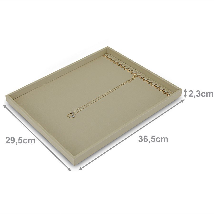 Bandeja Grande Expositora para Joias - 29,5x36,5x2,3 cm. Dunny Champagne