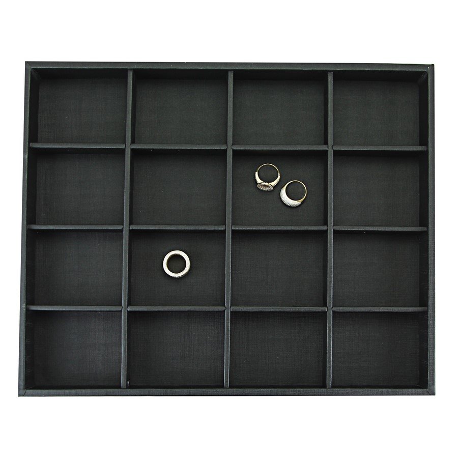 Bandeja Grande Expositora para Joias - 29,5x36,5x3,3 cm. Dunny Preto