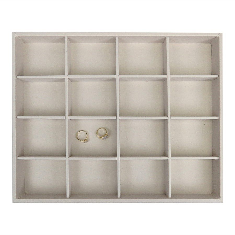 Bandeja Grande Expositora para Joias - 29,5x36,5x3,3 cm. Dunny Off White