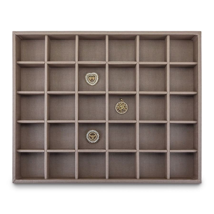 Bandeja Grande Expositora para Joias - 29,5x36,5x3,3 cm. Dunny Capuccino