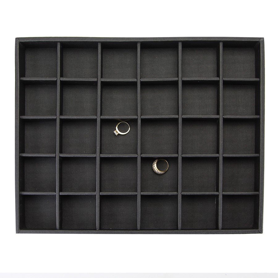 Bandeja Grande Expositora para Joias - 29,5x36,5x3,3 cm. Dunny Preto