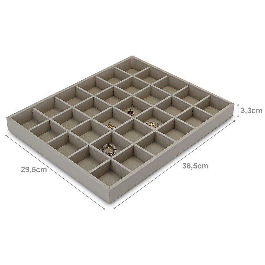 Bandeja Grande Expositora para Joias - 29,5x36,5x3,3 cm. Dunny Champagne