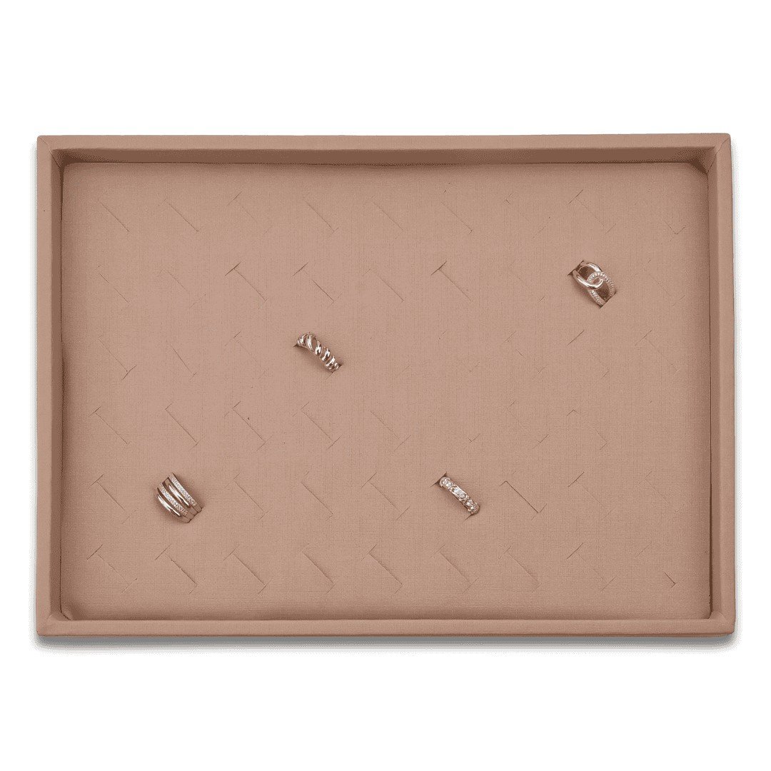 Bandeja Média Expositora para Anéis - 21,5x29,5x3,3 cm. Dunny Rosa Cha
