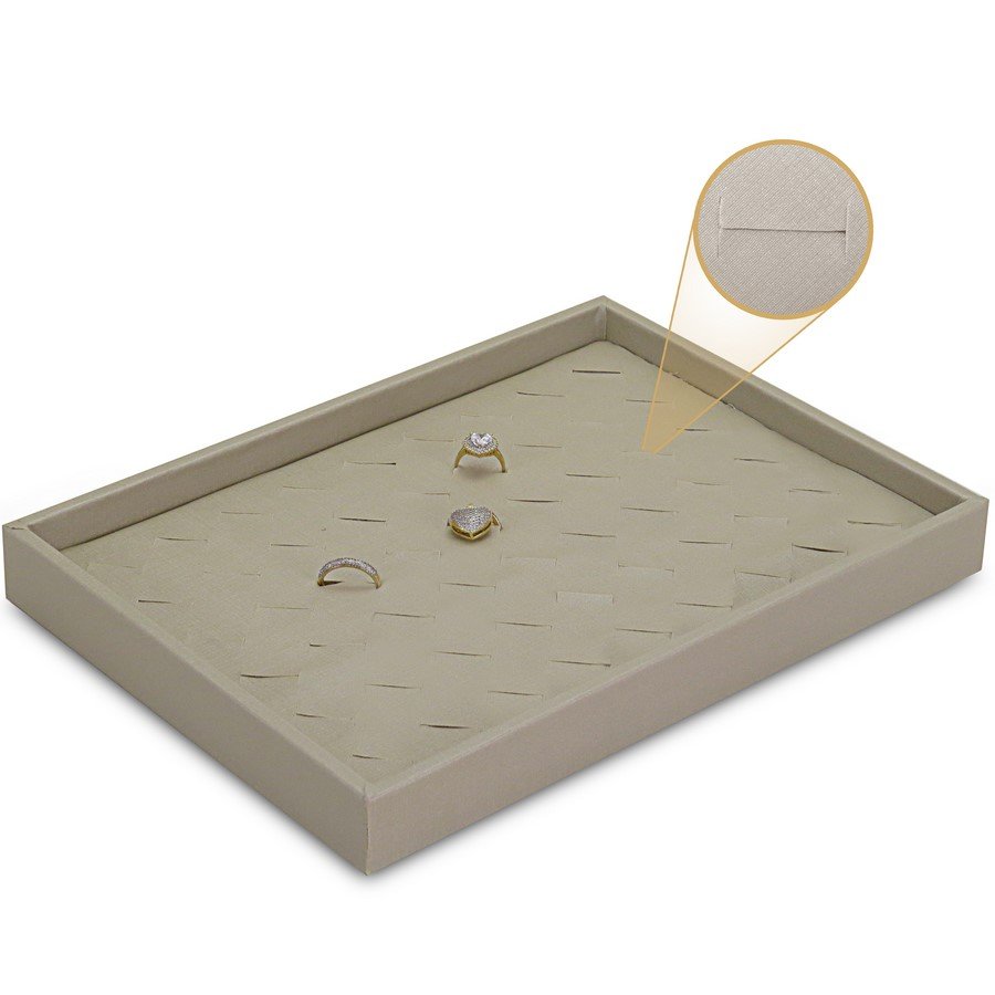 Bandeja Média Expositora para Anéis - 21,5x29,5x3,3 cm. Dunny Champagne
