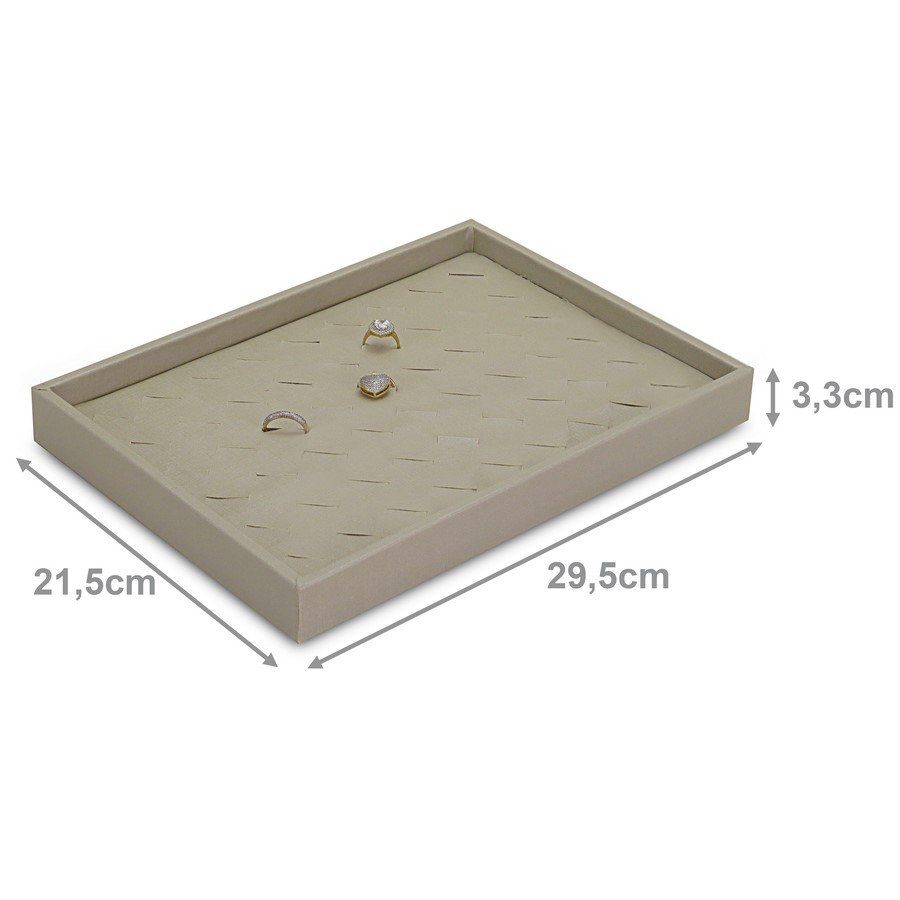Bandeja Média Expositora para Anéis - 21,5x29,5x3,3 cm. Dunny Champagne