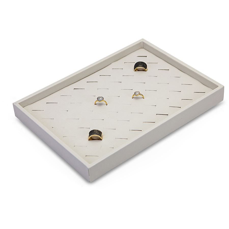 Bandeja Média Expositora para Anéis - 21,5x29,5x3,3 cm. Dunny Off White