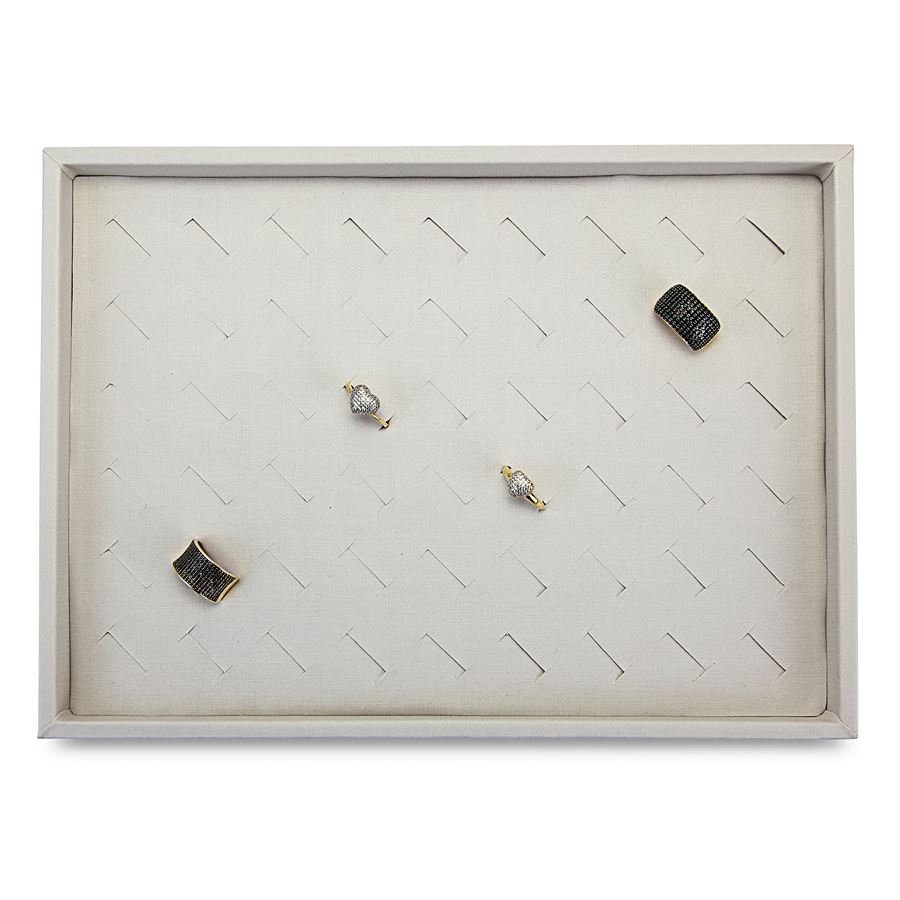 Bandeja Média Expositora para Anéis - 21,5x29,5x3,3 cm. Dunny Off White