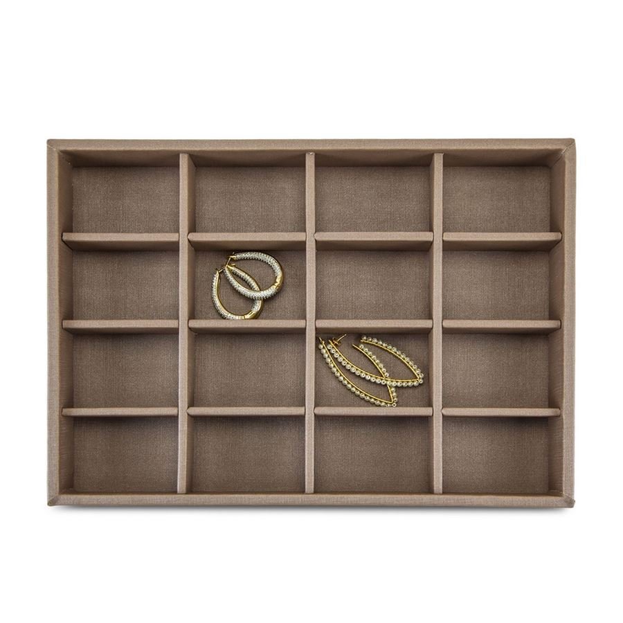 Bandeja Média Expositora para Joias - 21,5x29,5x3,3 cm. Dunny Capuccino
