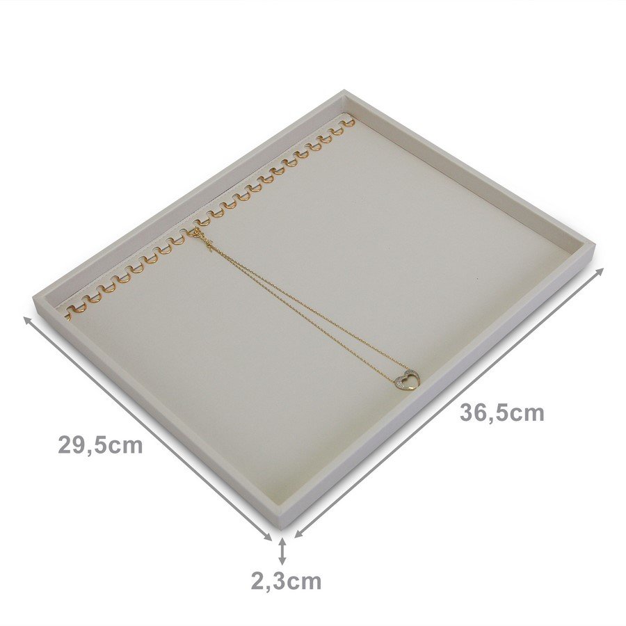 Bandeja Grande Expositora para Pulseiras - 29,5x36,5x2,3 cm. Dunny Off White