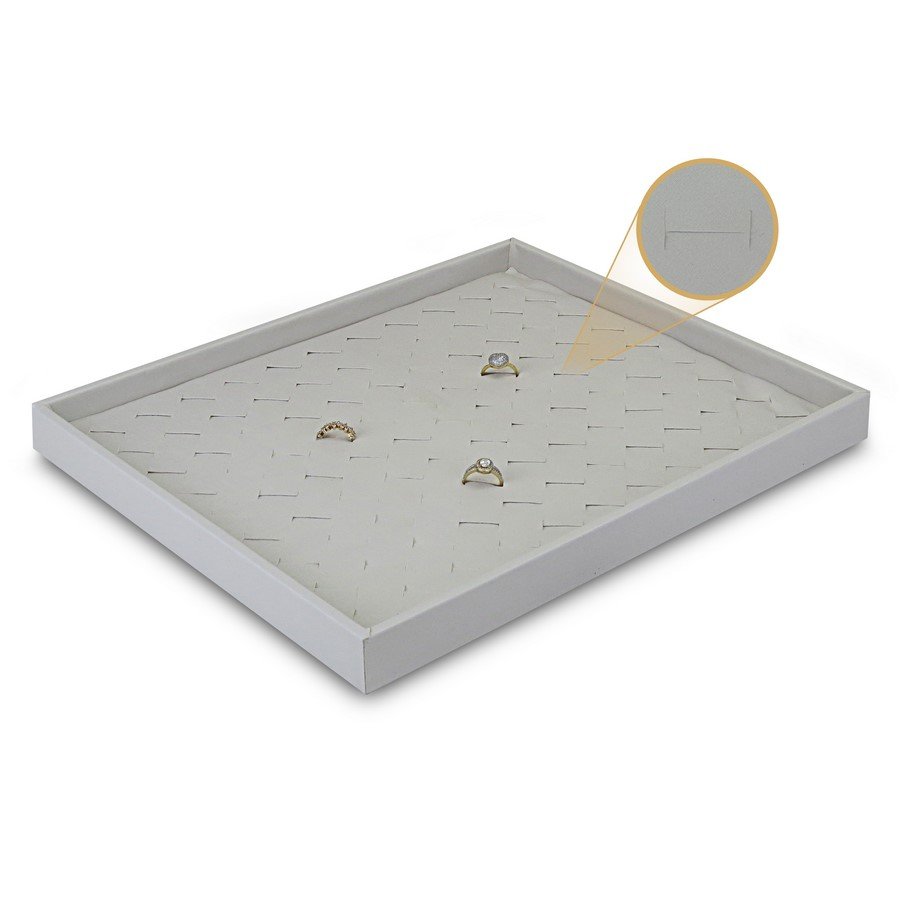 Bandeja Grande Expositora para Anéis - 29,5x36,5x3,3 cm. Dunny Off White