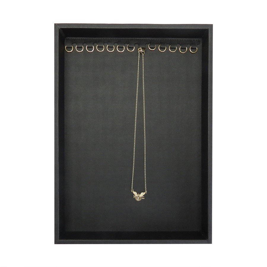 Bandeja Média Expositora para Correntes - 21,5x29,5x3,3 cm. Dunny Preto