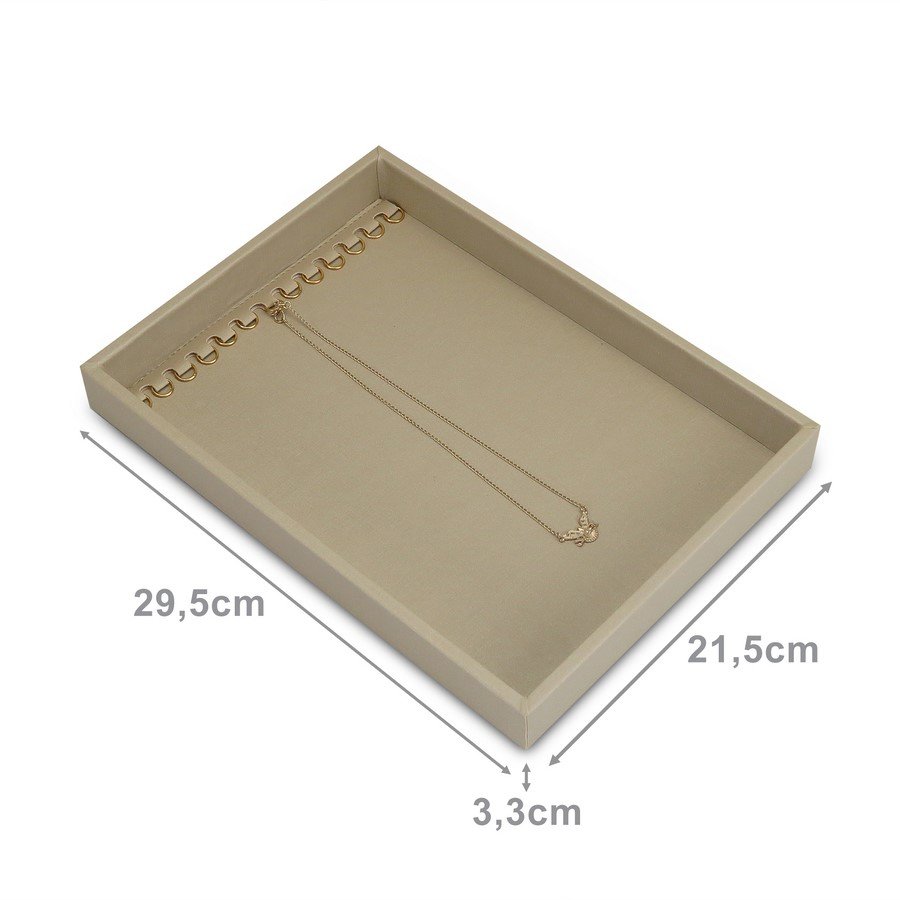 Bandeja Média Expositora para Correntes - 21,5x29,5x3,3 cm. Dunny Champagne