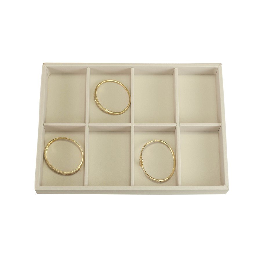 Bandeja Média Expositora para Joias - 21,5x29,5x3,3 cm. Dunny Off White