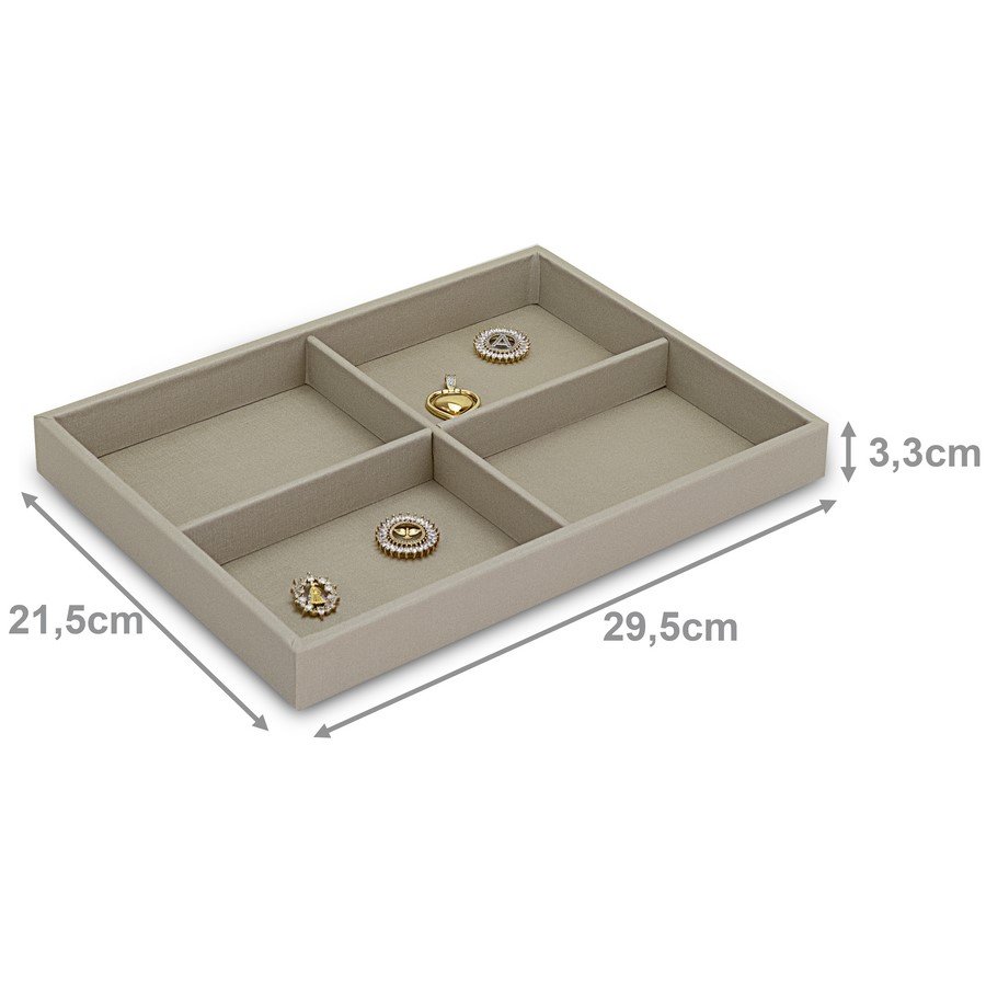 Bandeja Média Expositora - 21,5x29,5x3,3 cm. Dunny Champagne