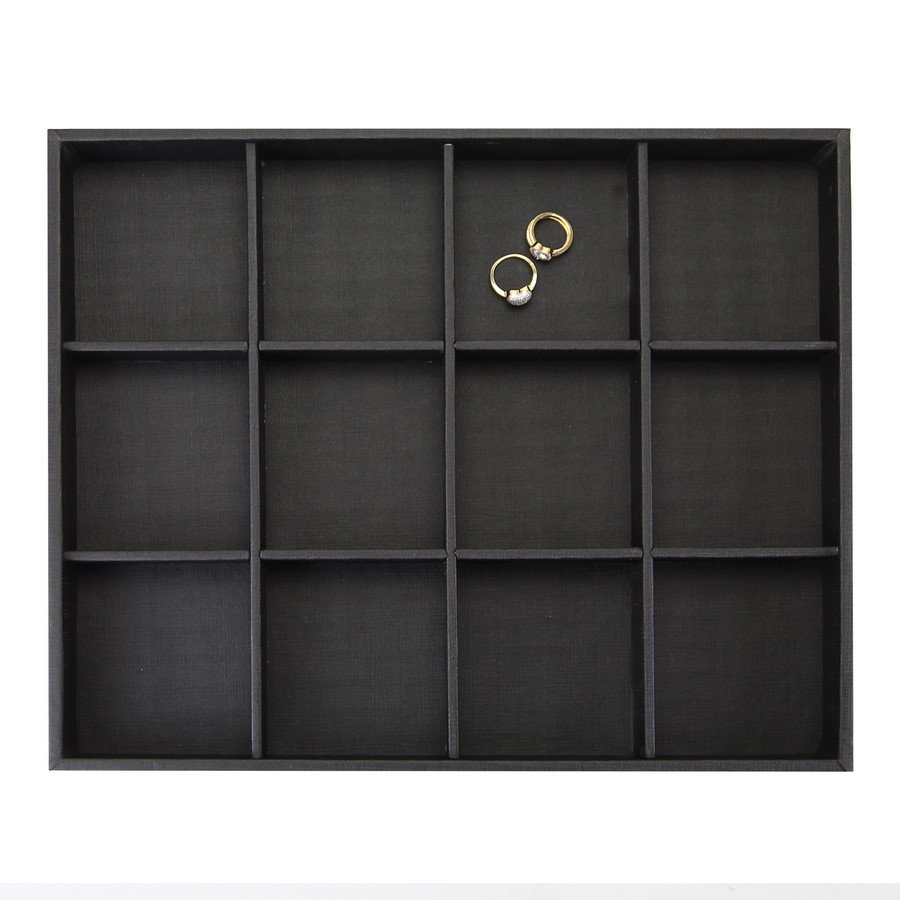 Bandeja Grande Expositora para Joias - 29,5x36,5x3,3 cm. Dunny Preto