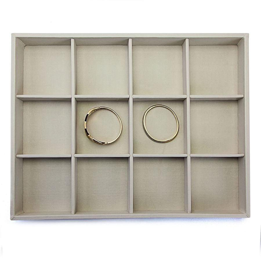 Bandeja Grande Expositora para Joias - 29,5x36,5x3,3 cm. Dunny Off White