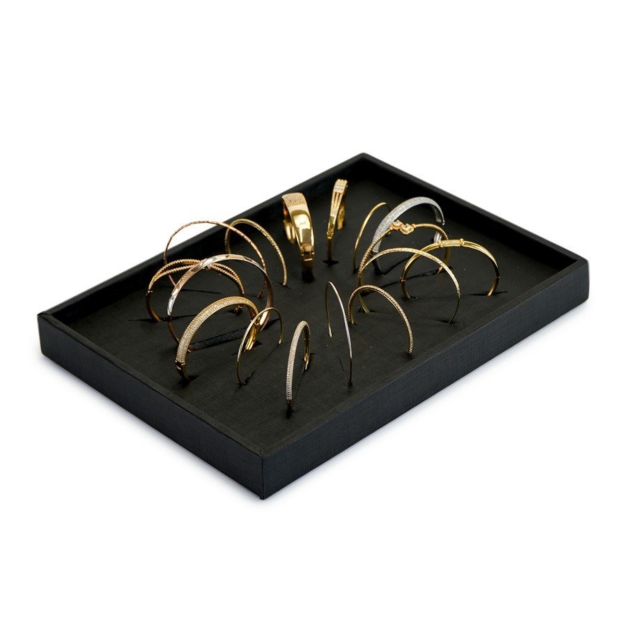 Bandeja Média para Braceletes - 21x29x3 cm Dunny Preto