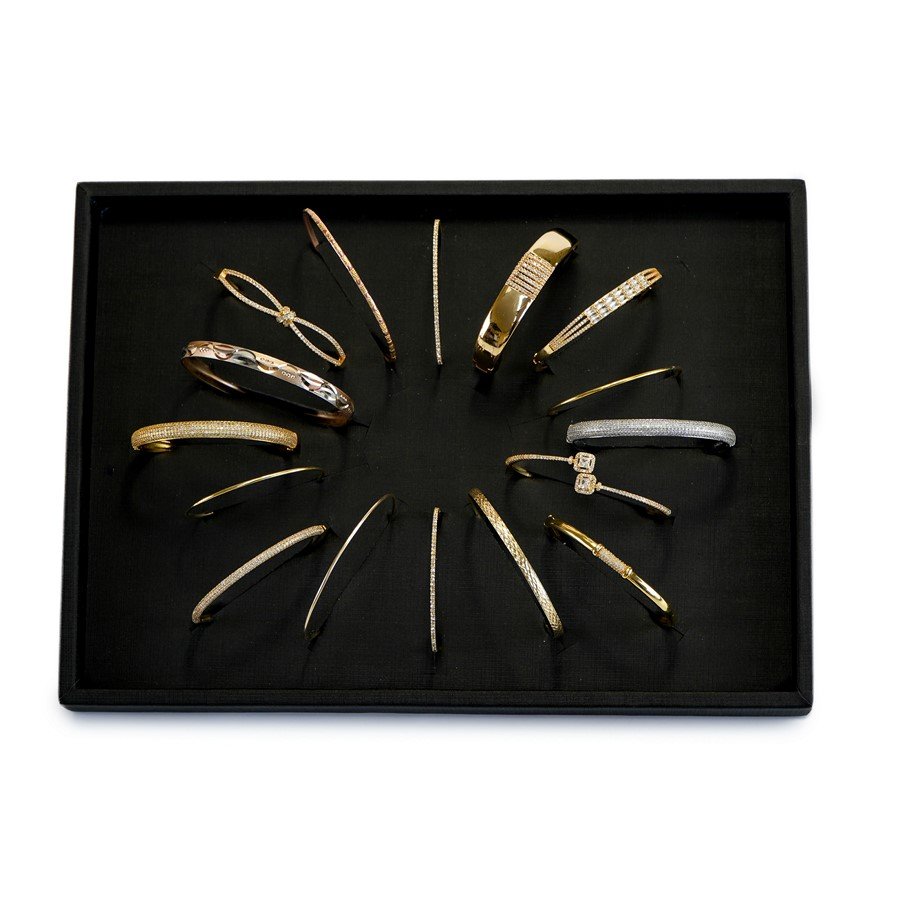 Bandeja Média para Braceletes - 21x29x3 cm Dunny Preto